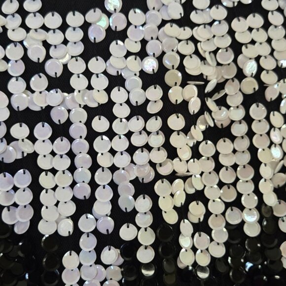 Women's French Connection black short skirt w/white& black Sequins Size 4 - Picture 5 of 8